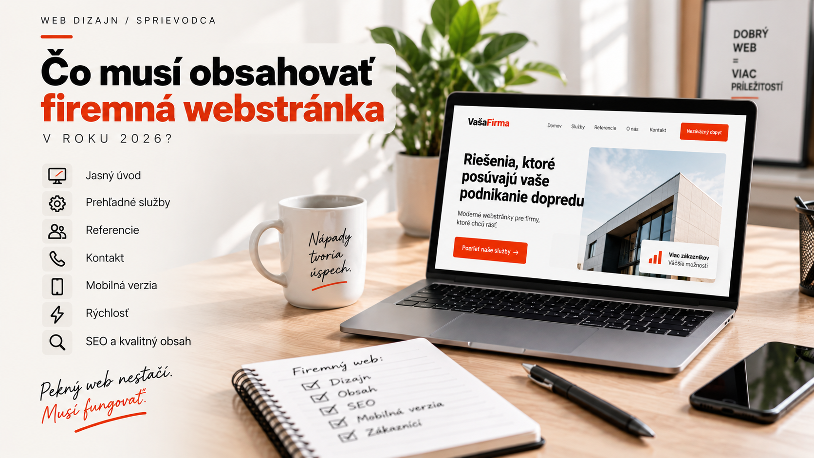 Čo musí obsahovať firemná webstránka v roku 2026?