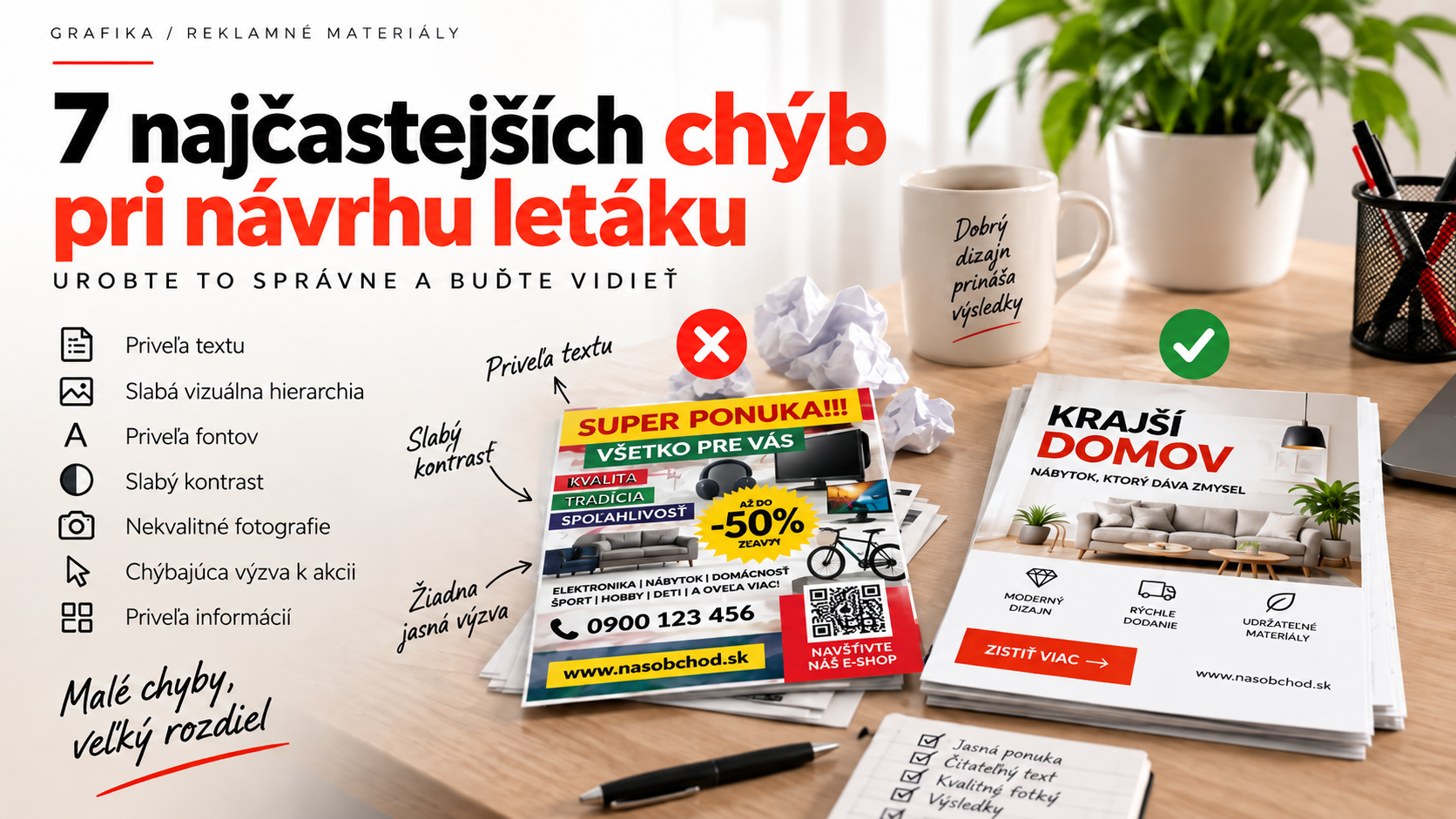 7 najčastejších chýb pri návrhu reklamného letáku | GrafickyWEB